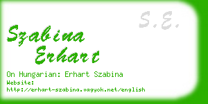 szabina erhart business card